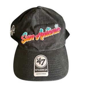 47 Brand San Antonio Spurs NBA Hat Unisex One Size Black Adjustable Dad
